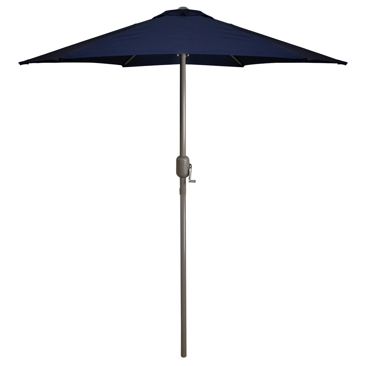 Northlight 7.5ft Outdoor Patio Market Umbrella with Hand Crank, Navy Blue